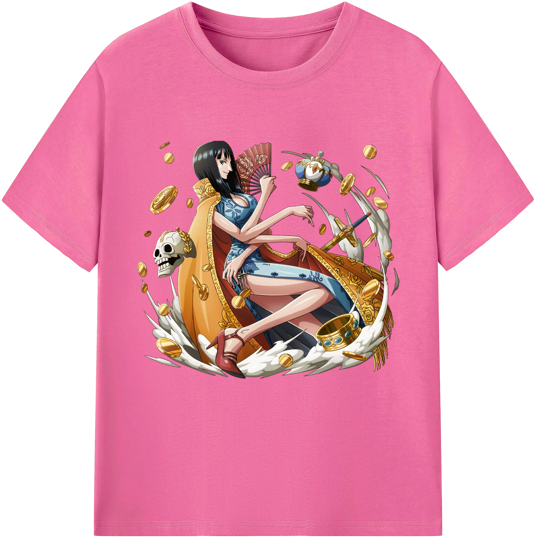 ワンピース ニコ・ロビン ONE PIECE Nico Robin レディースカジュアルプリントTシャツ（綿100％）